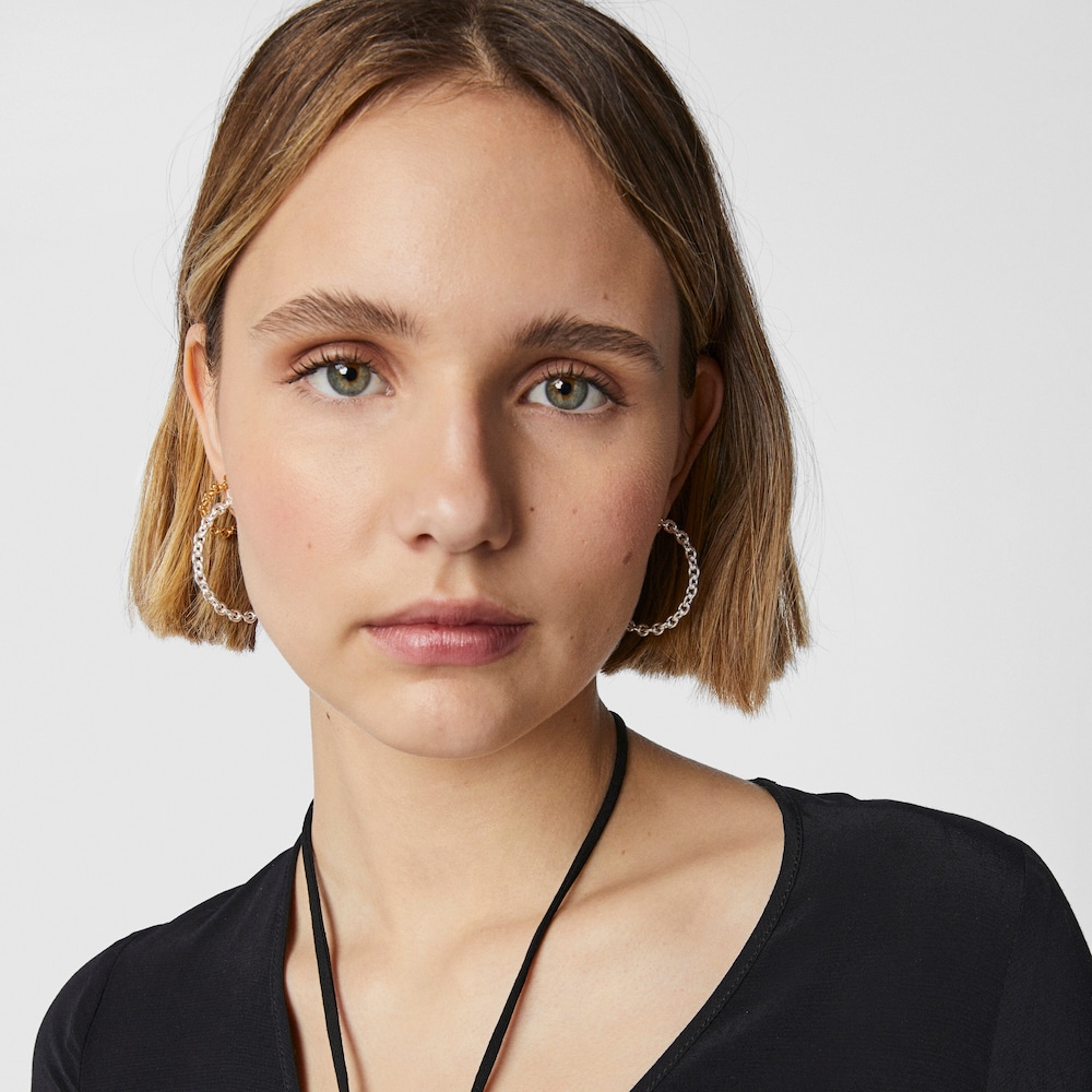 Silver TOUS Calin Hoop earrings