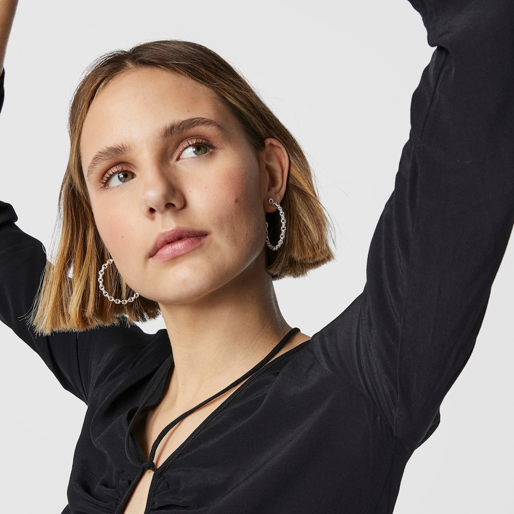 Silver TOUS Calin Hoop earrings