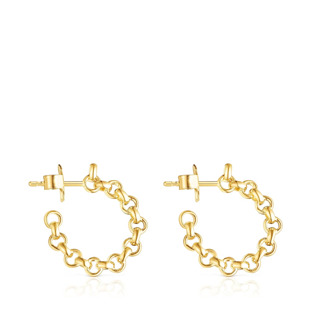 Pendientes aro con baño de oro 18 kt sobre plata TOUS Calin image number 1