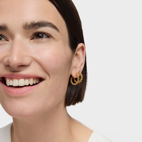 Pendientes aro con baño de oro 18 kt sobre plata TOUS Calin