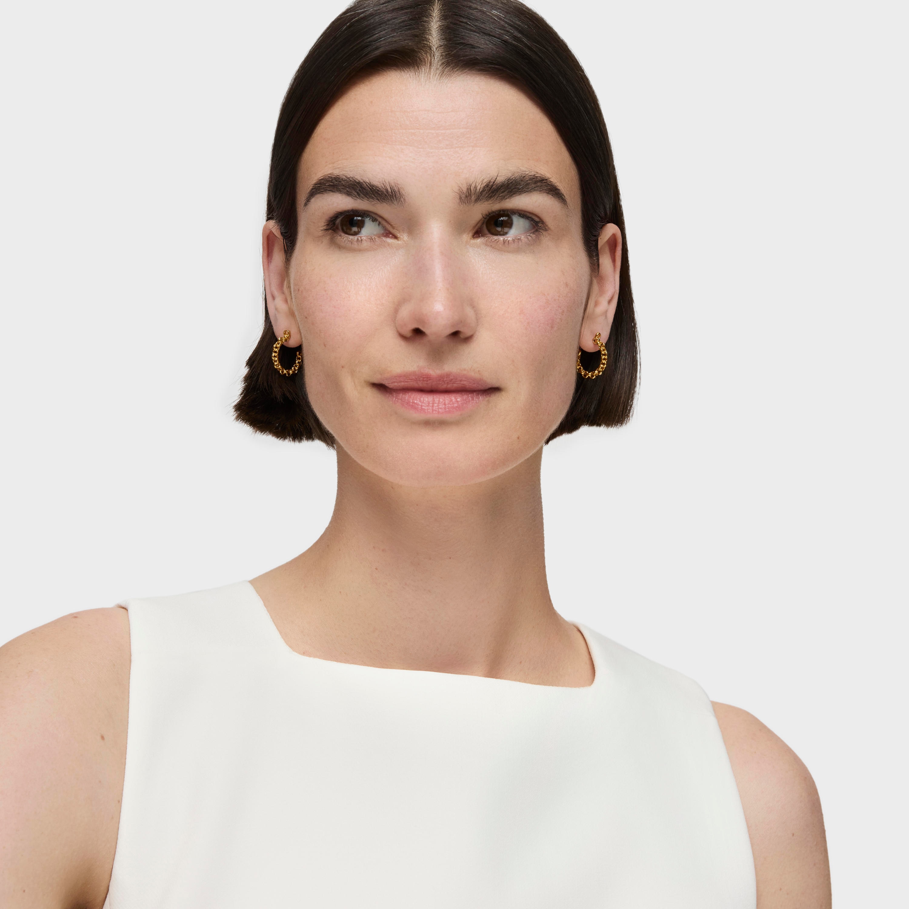 Silver vermeil TOUS Calin Hoop earrings