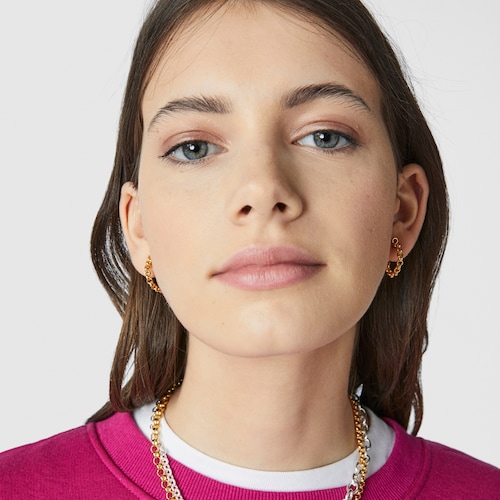 Pendientes aro con baño de oro 18 kt sobre plata TOUS Calin
