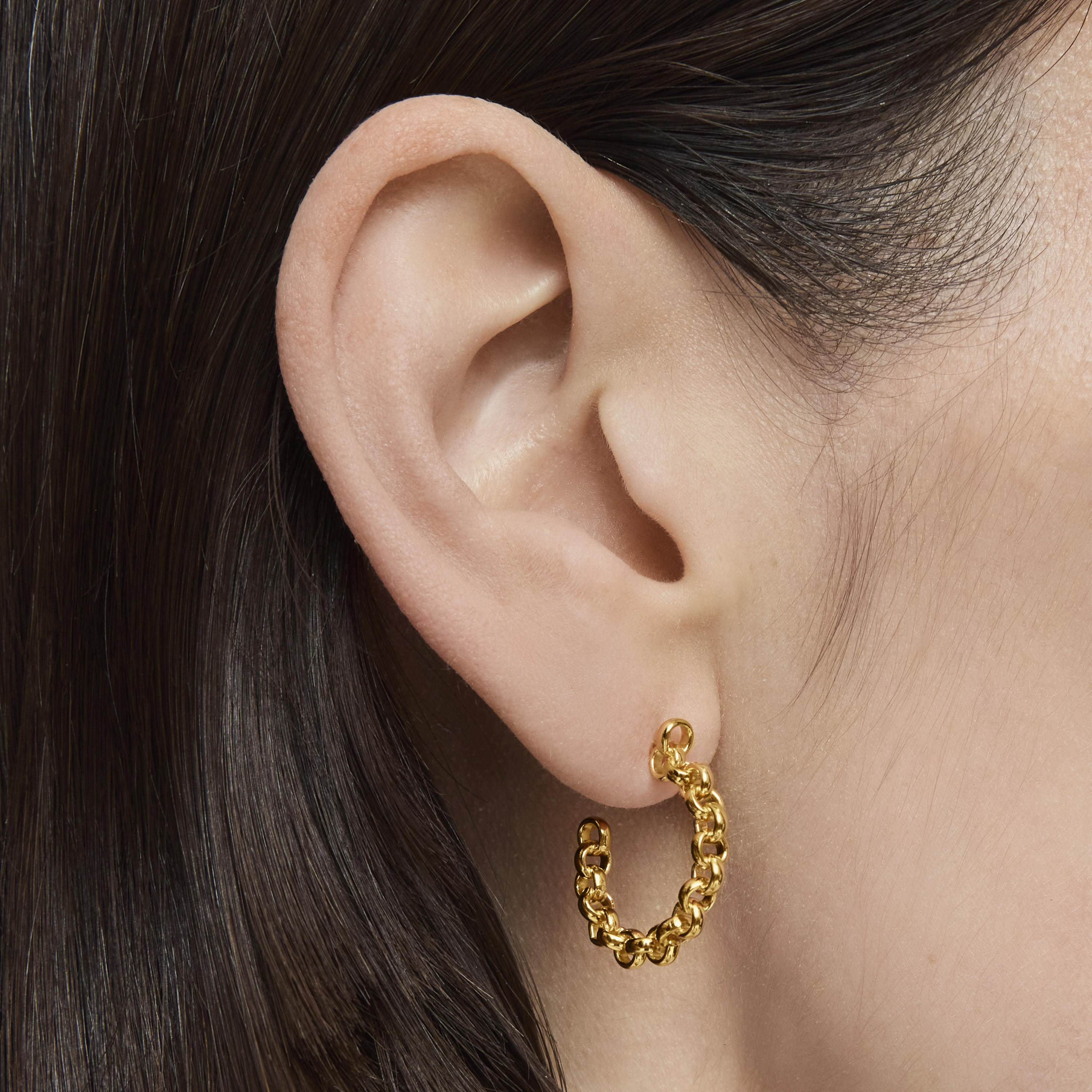 Silver vermeil TOUS Calin Hoop earrings