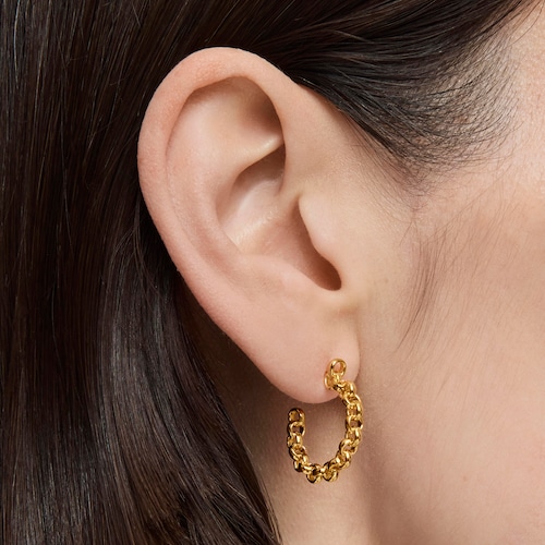 Pendientes aro con baño de oro 18 kt sobre plata TOUS Calin