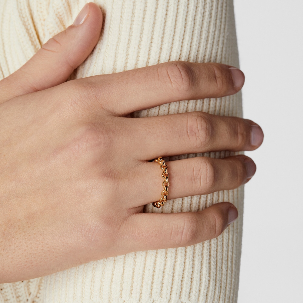 Anillo con ba&ntilde;o de oro 18 kt sobre plata TOUS Calin