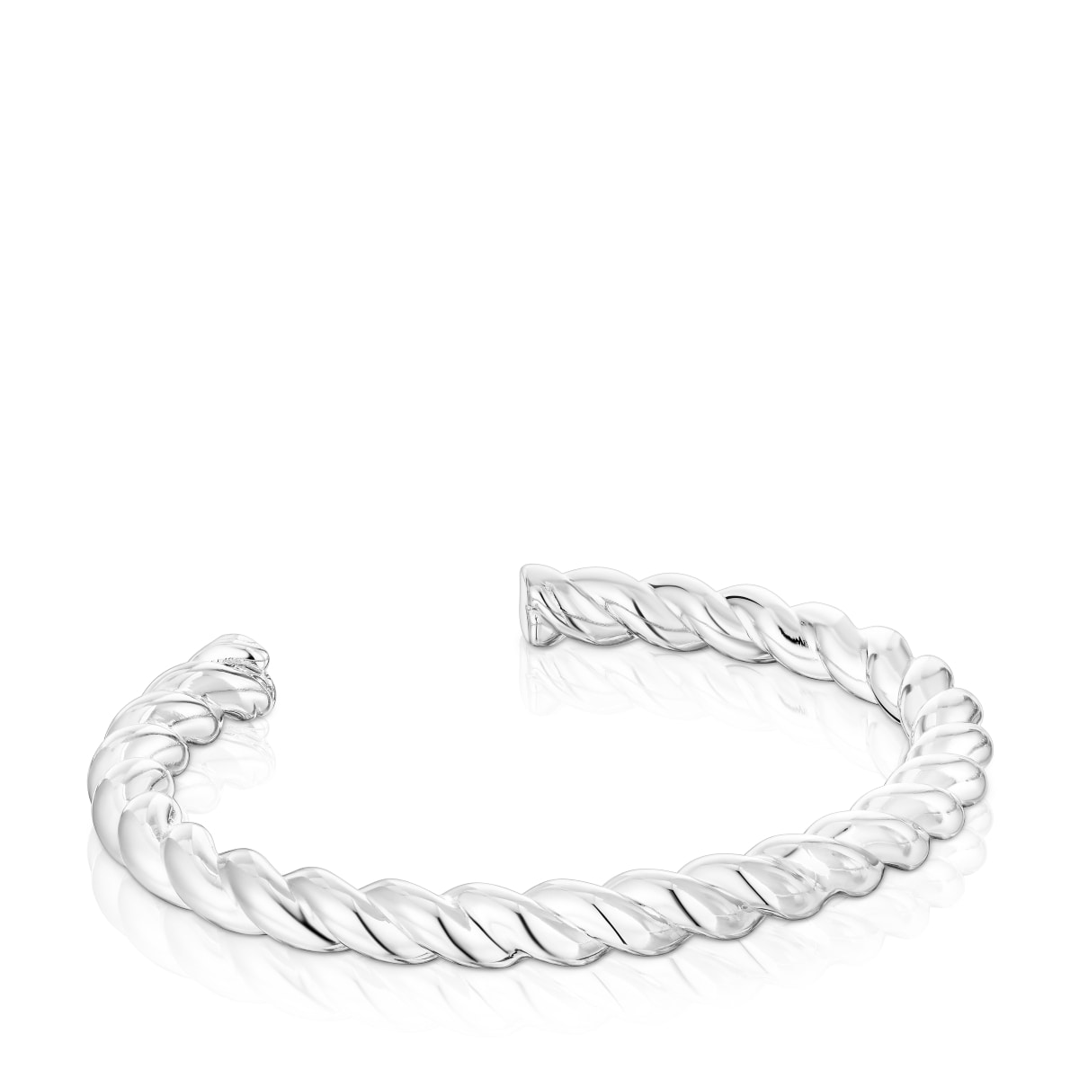 Tous - Pulsera Rígida De Plata Twisted - Plateado