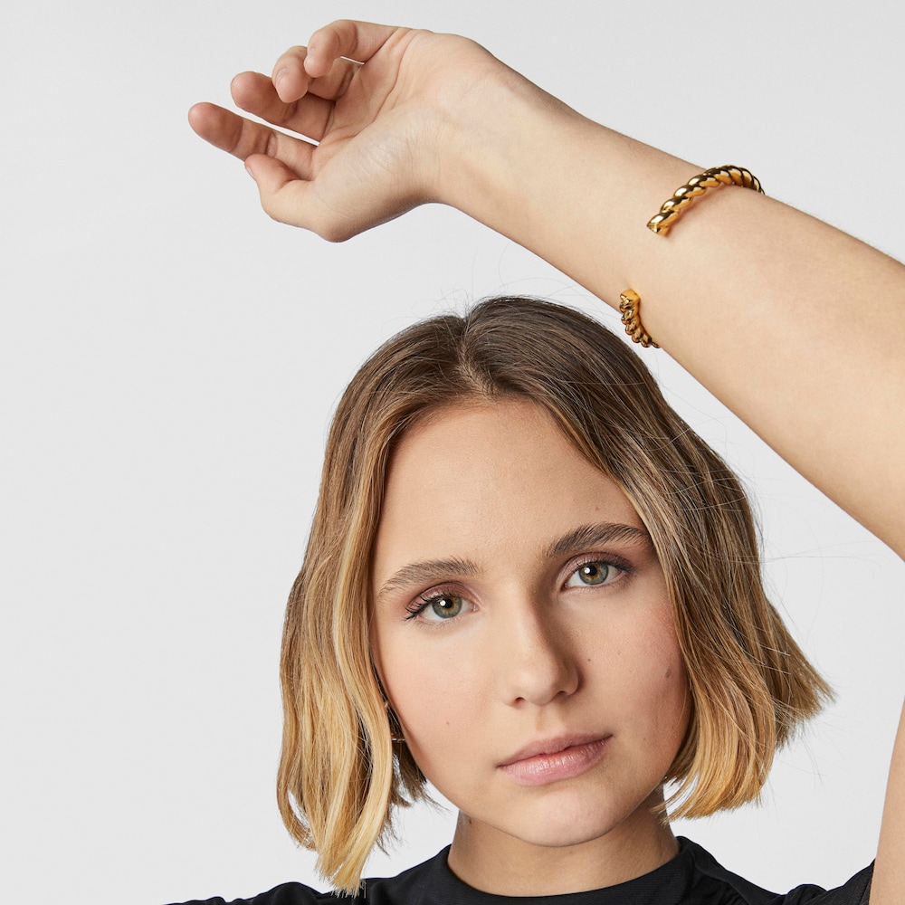 Tous Twisted - Otwarta bransoletka z ż&oacute;łtego srebra Vermeil