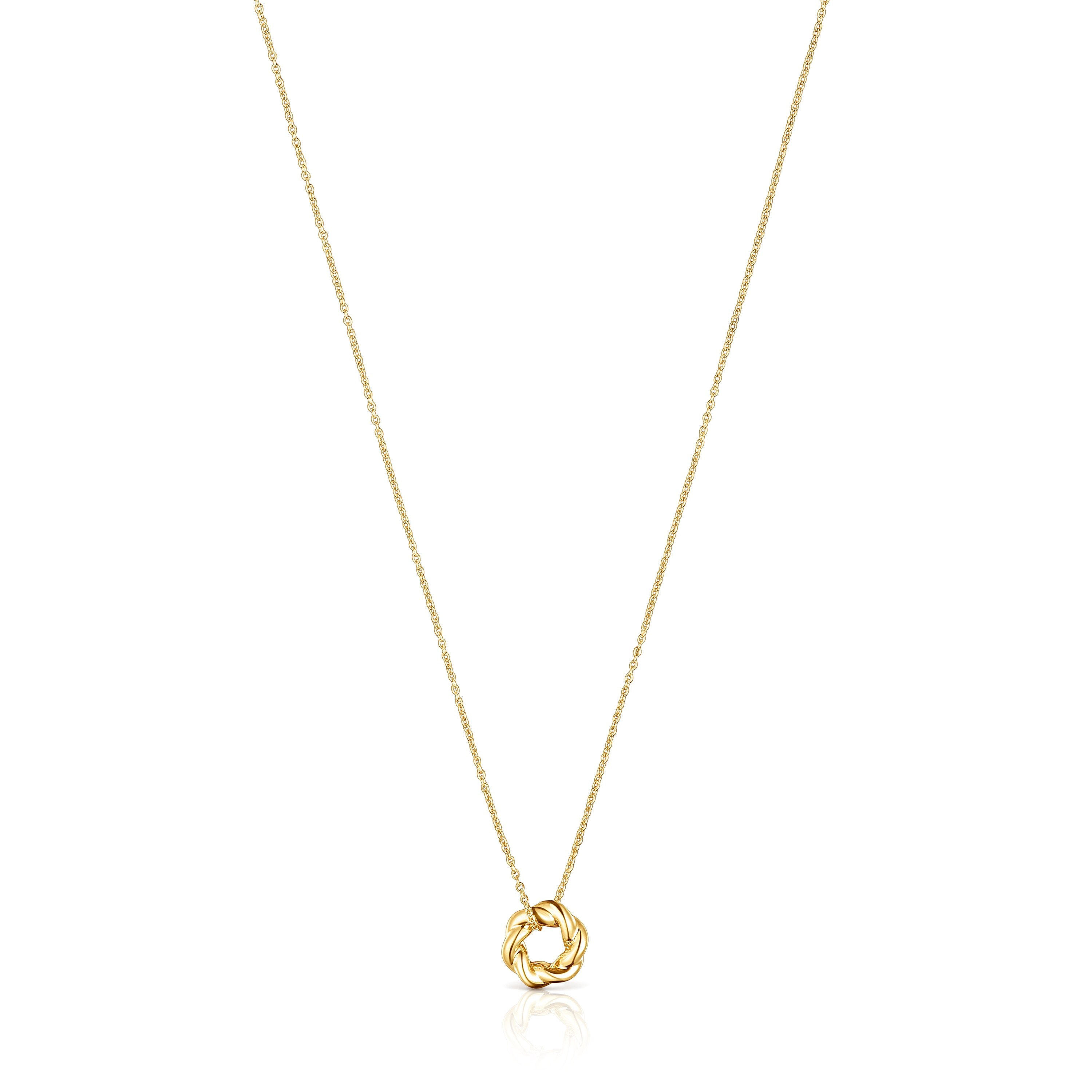 18K solid gold Twisted Necklace