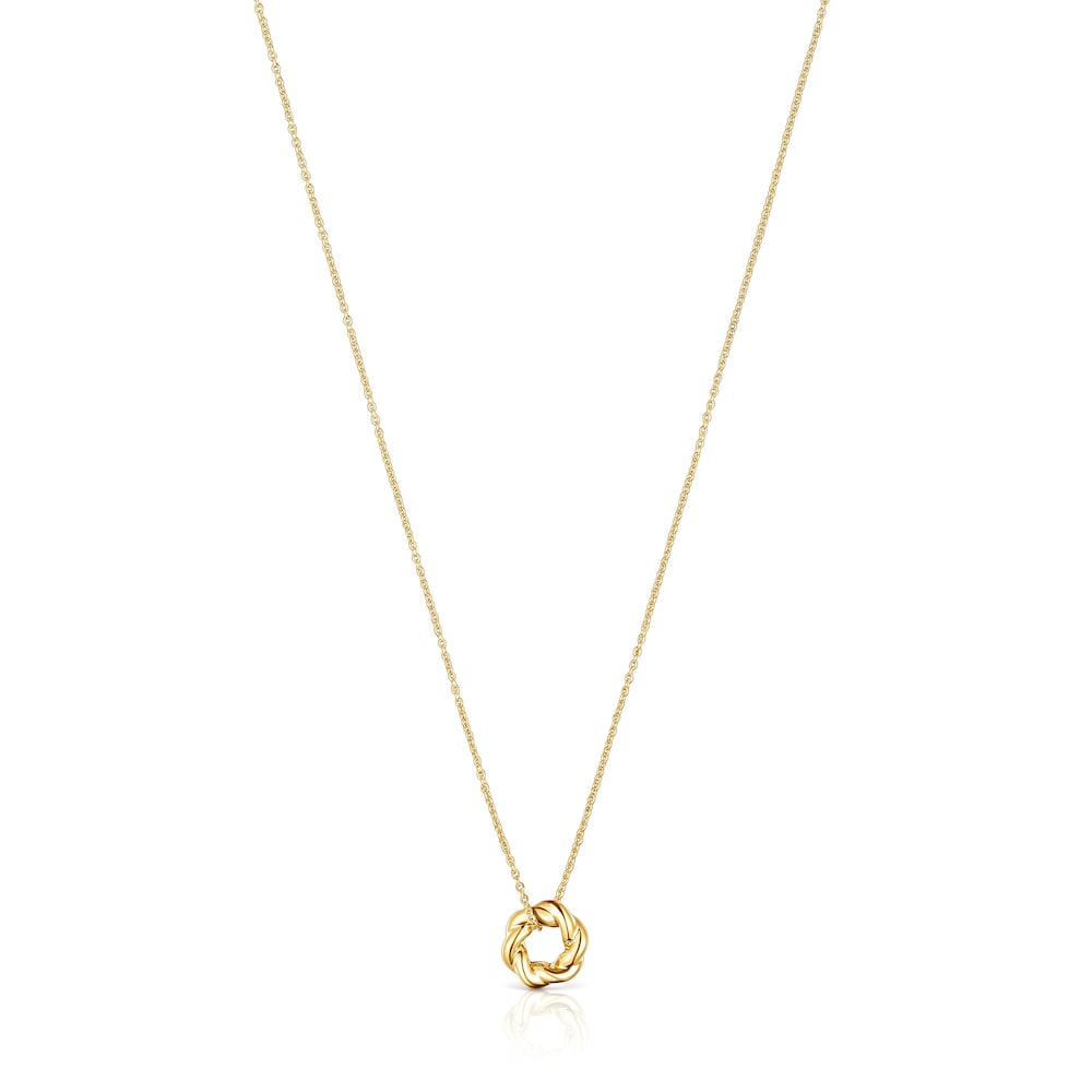 18K solid gold Twisted Necklace