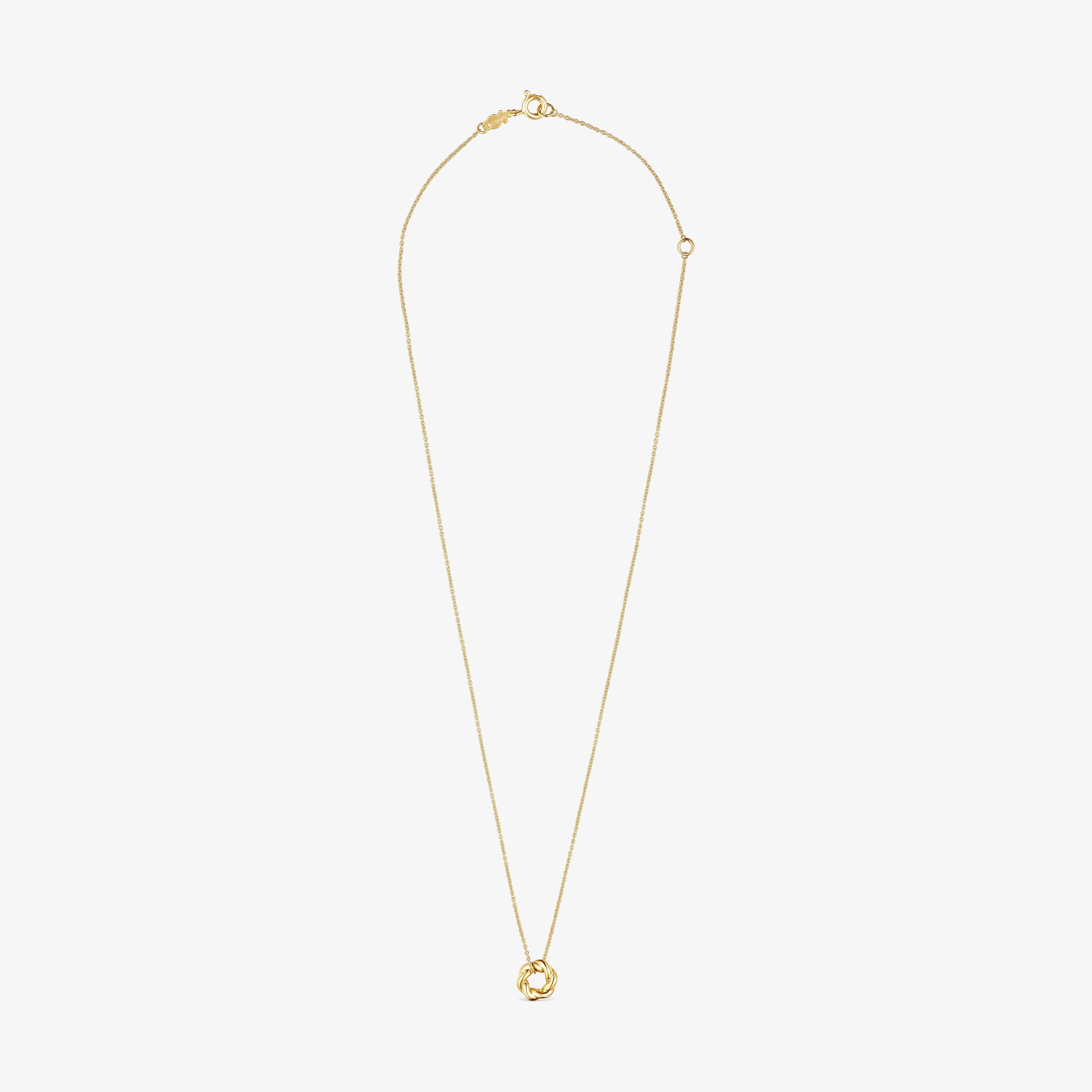 18K solid gold Twisted Necklace