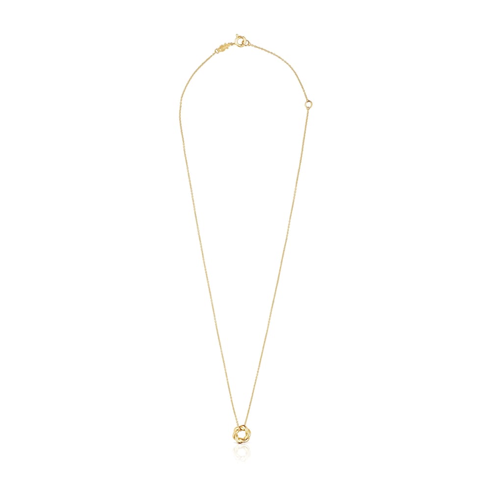 Gold Twisted Necklace image number 1