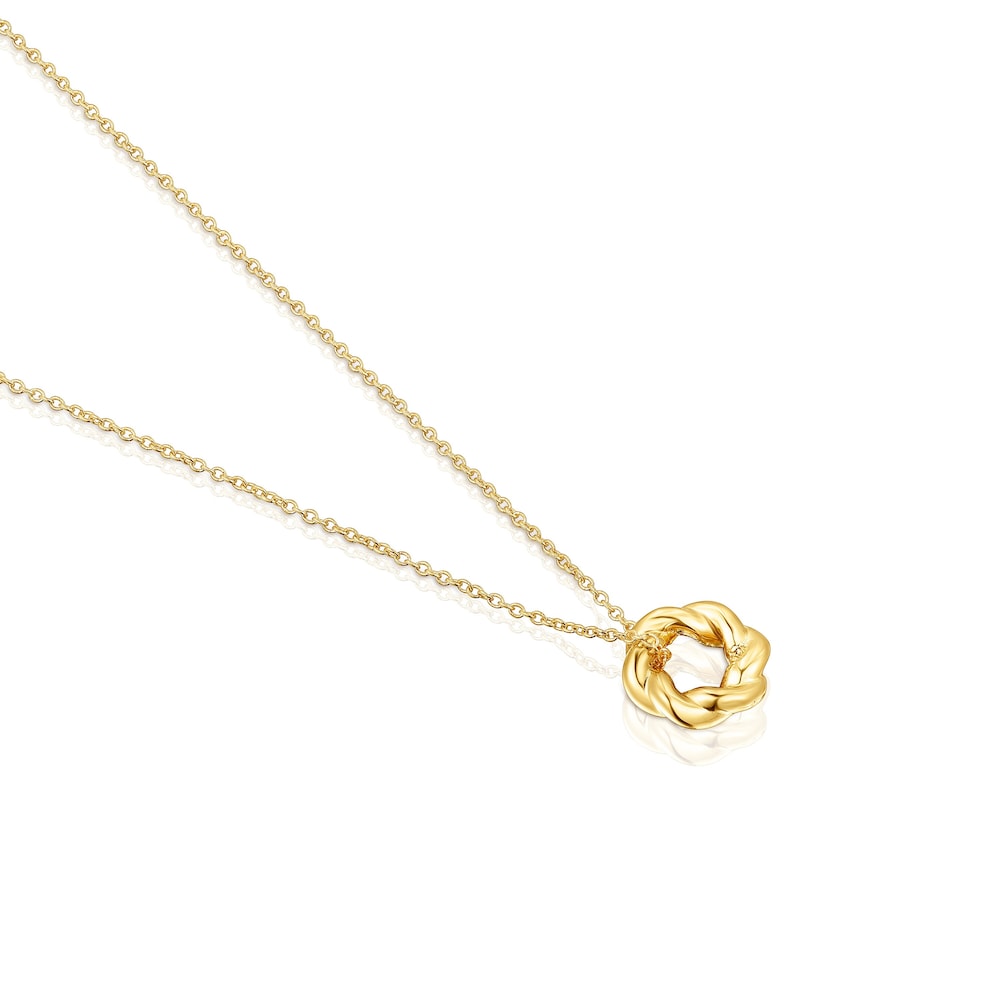 18K solid gold Twisted Necklace