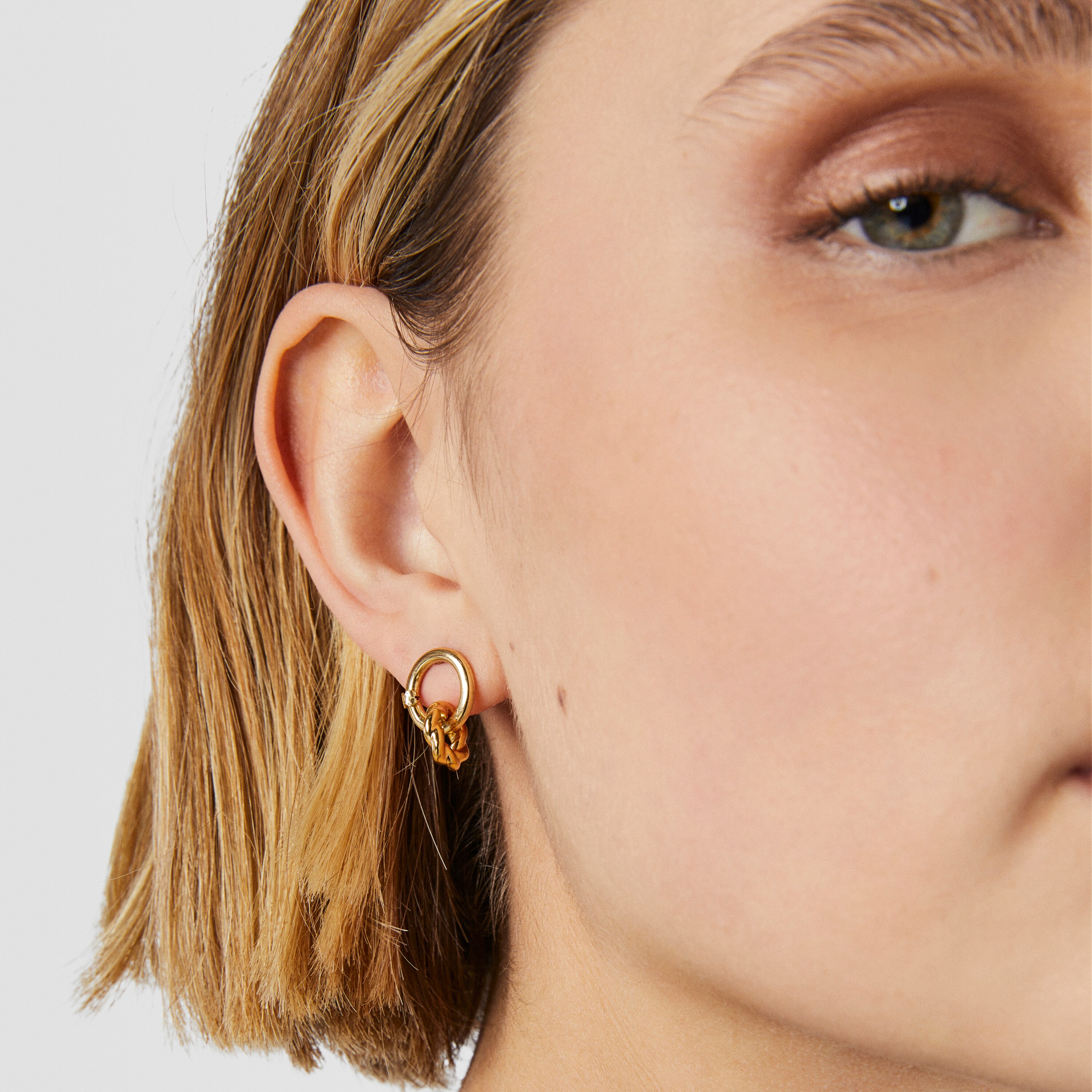 18K solid gold Twisted Necklace