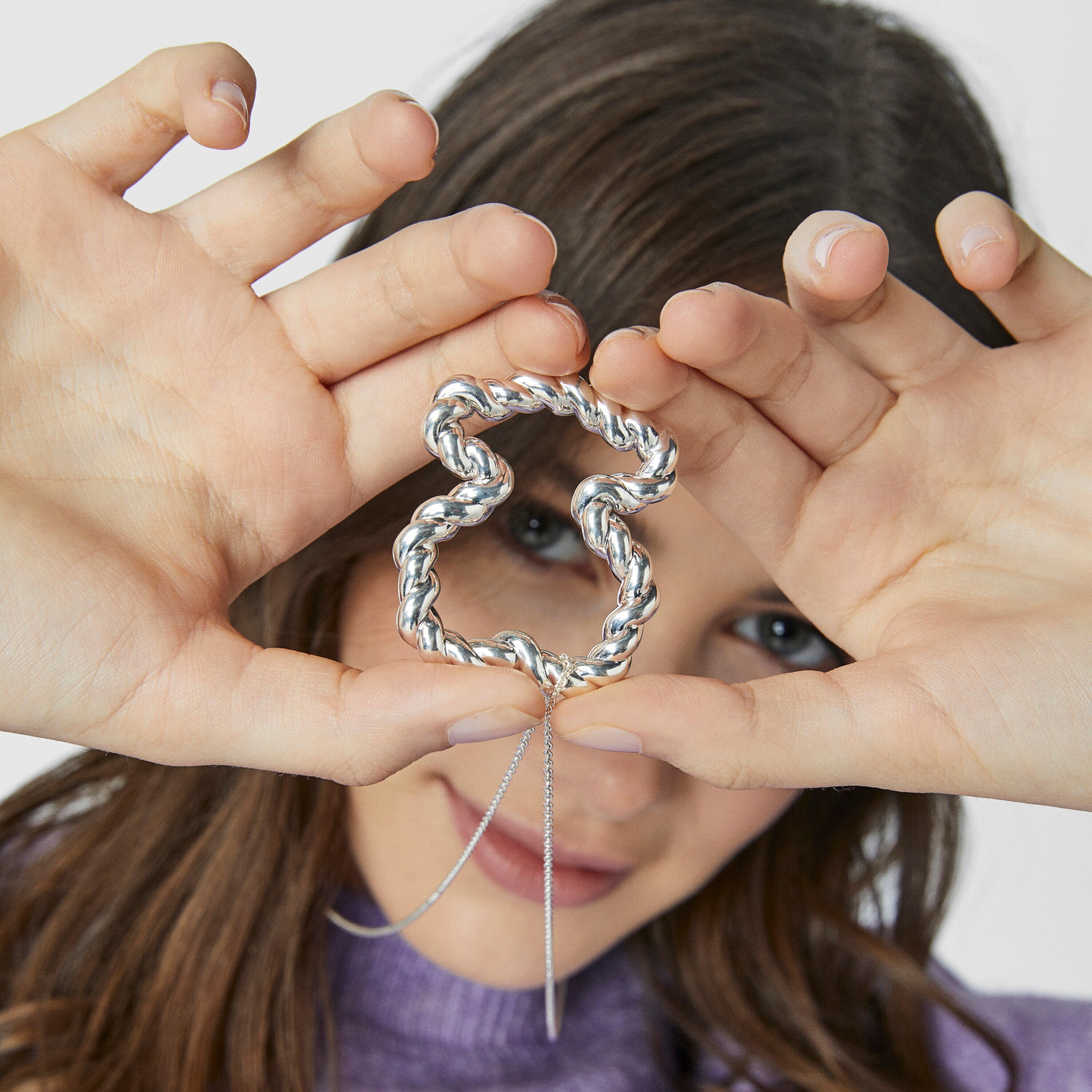 Twisted Necklace with XL bear motif