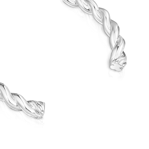 XL silver Twisted Necklace
