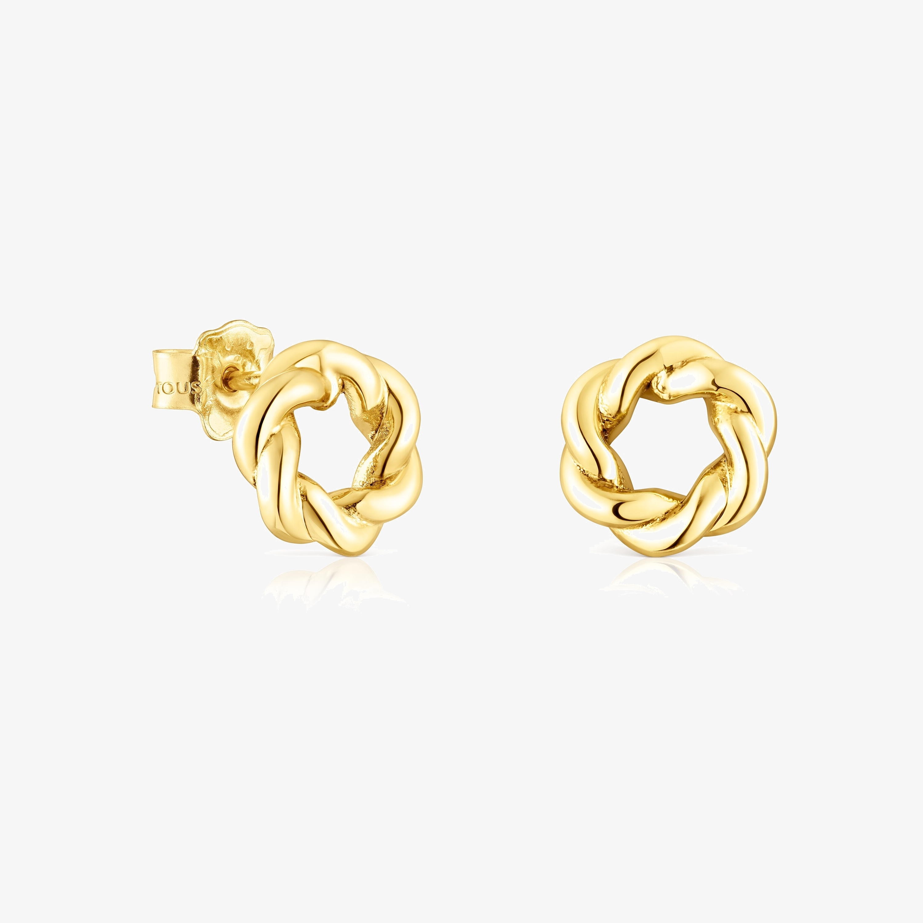 18K solid gold Twisted Earrings