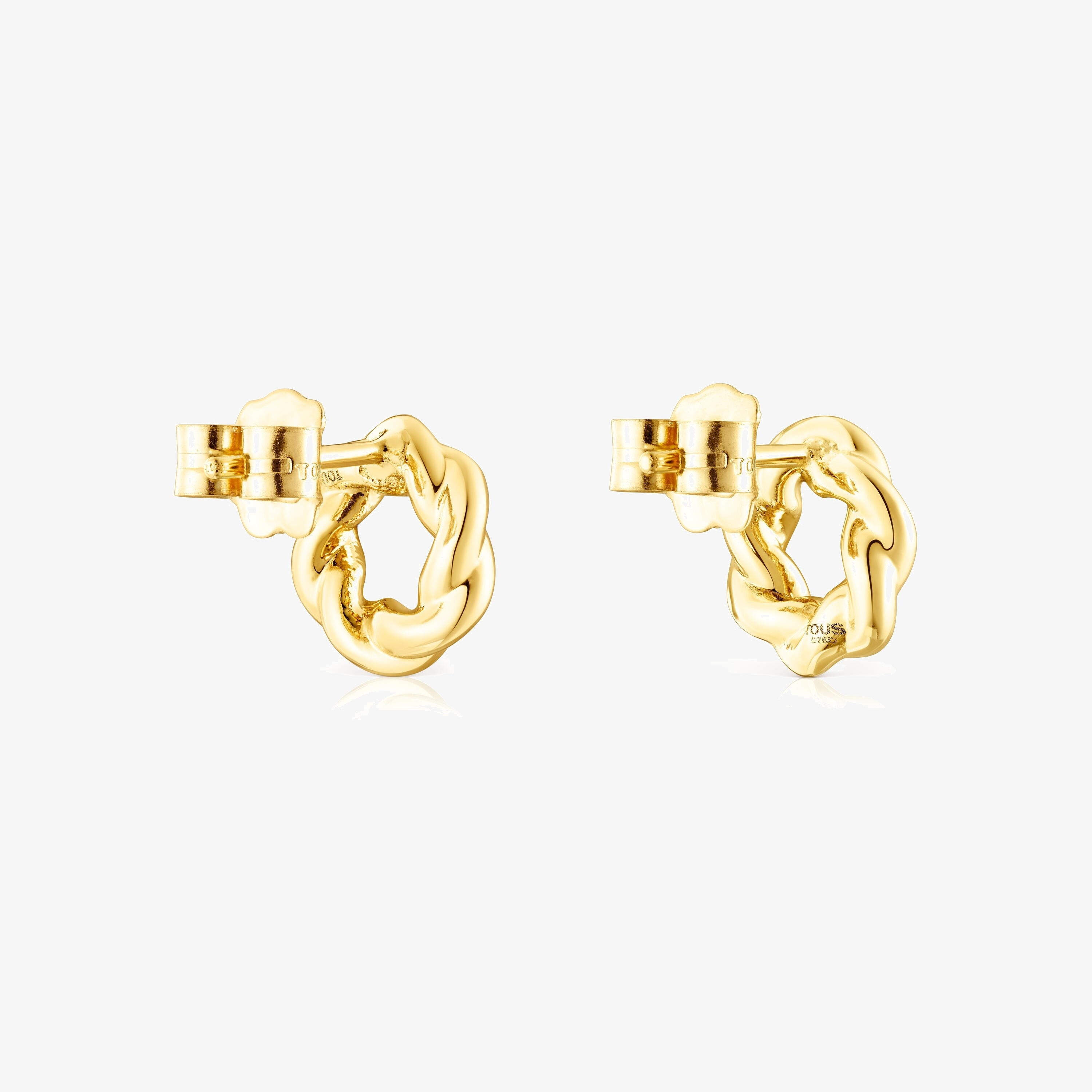 18K solid gold Twisted Earrings