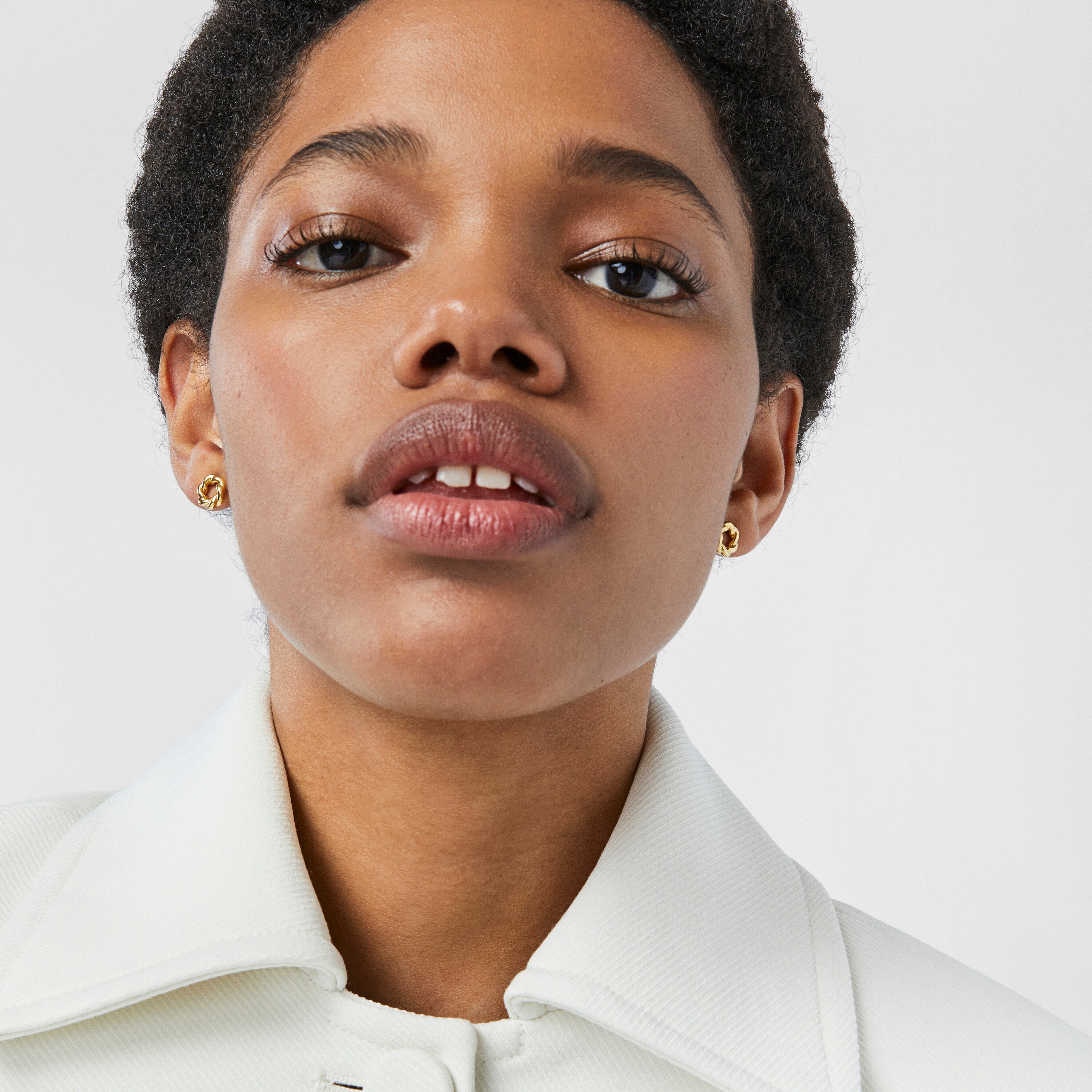 Gold Twisted Earrings