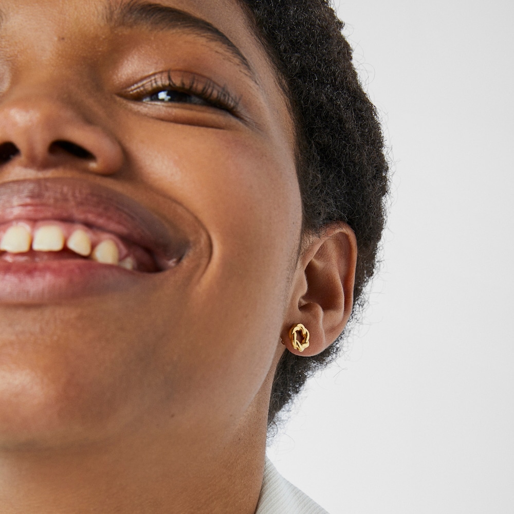 Ohrringe Twisted aus Gold