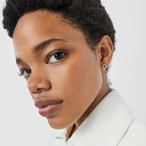 Gold Twisted Earrings