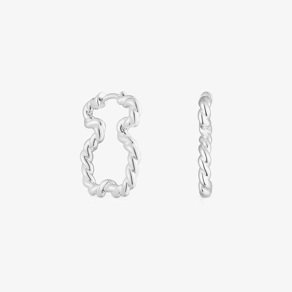 Pendientes con silueta oso Twisted