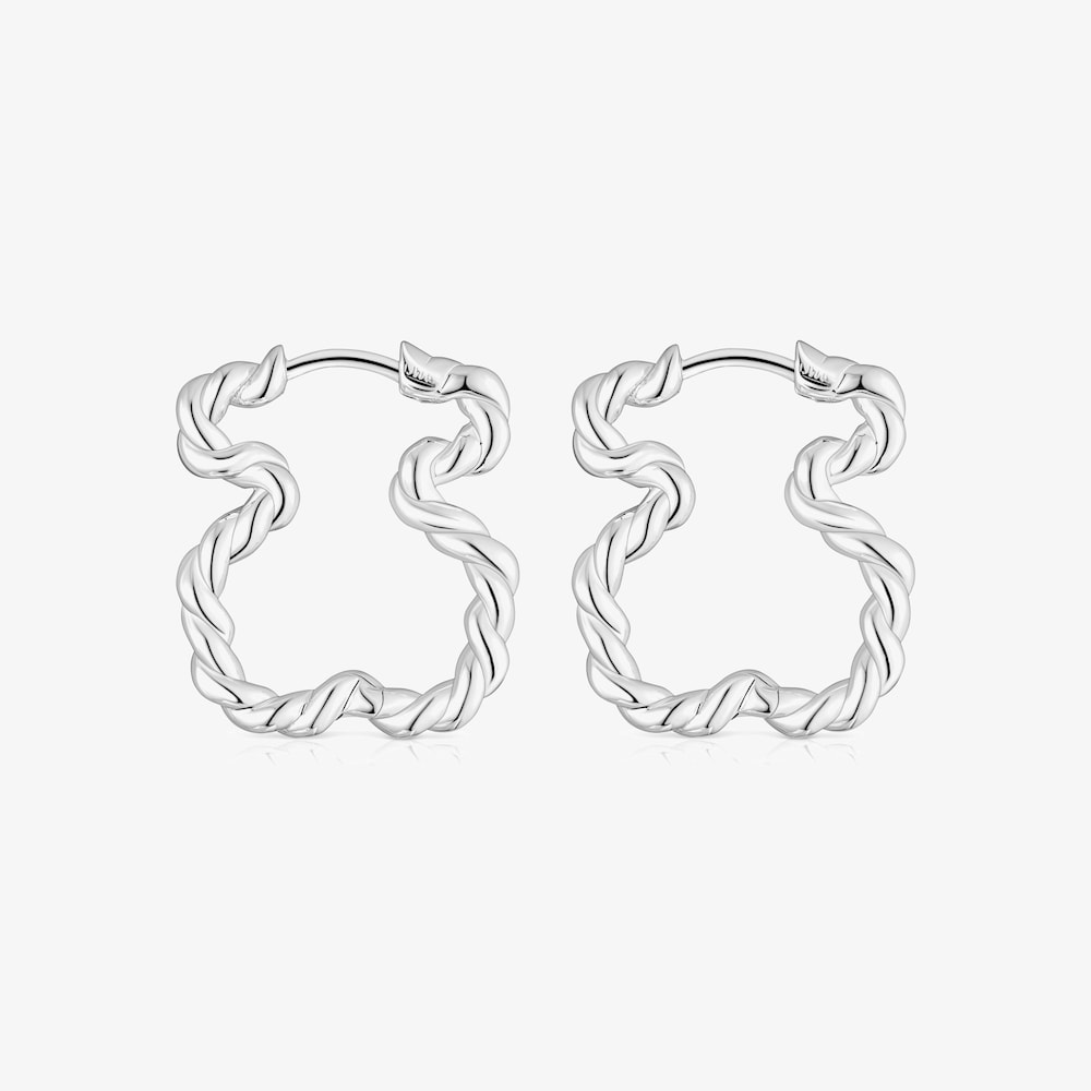 Pendientes con silueta oso Twisted
