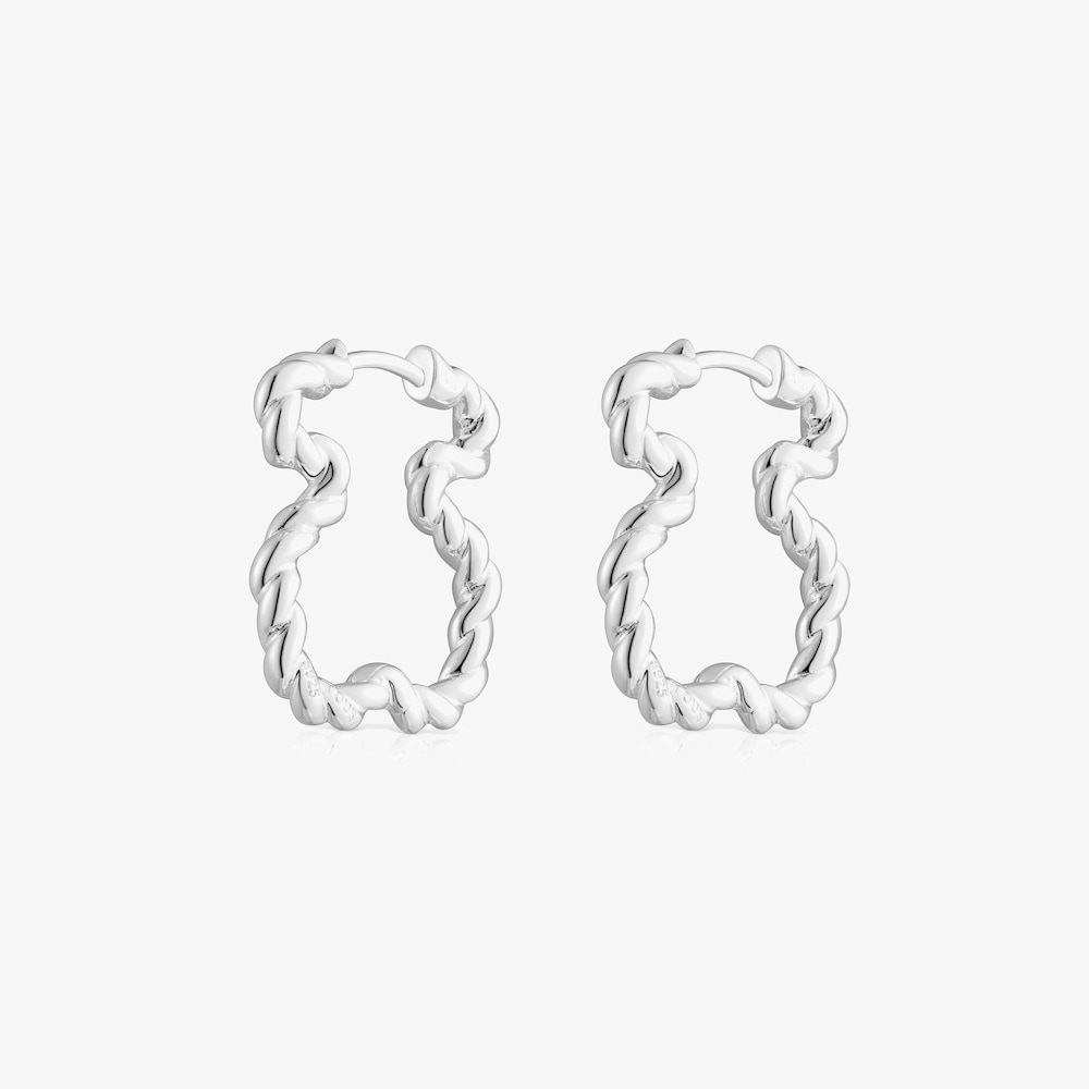 Pendientes con silueta oso Twisted