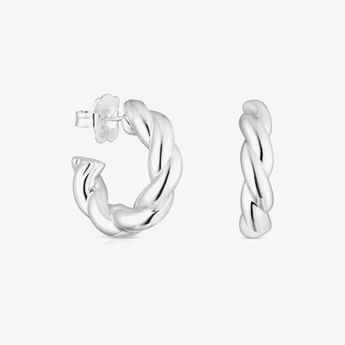 Pendientes de plata Twisted