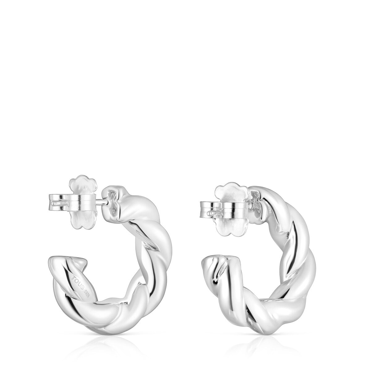 Silver Twisted Earrings