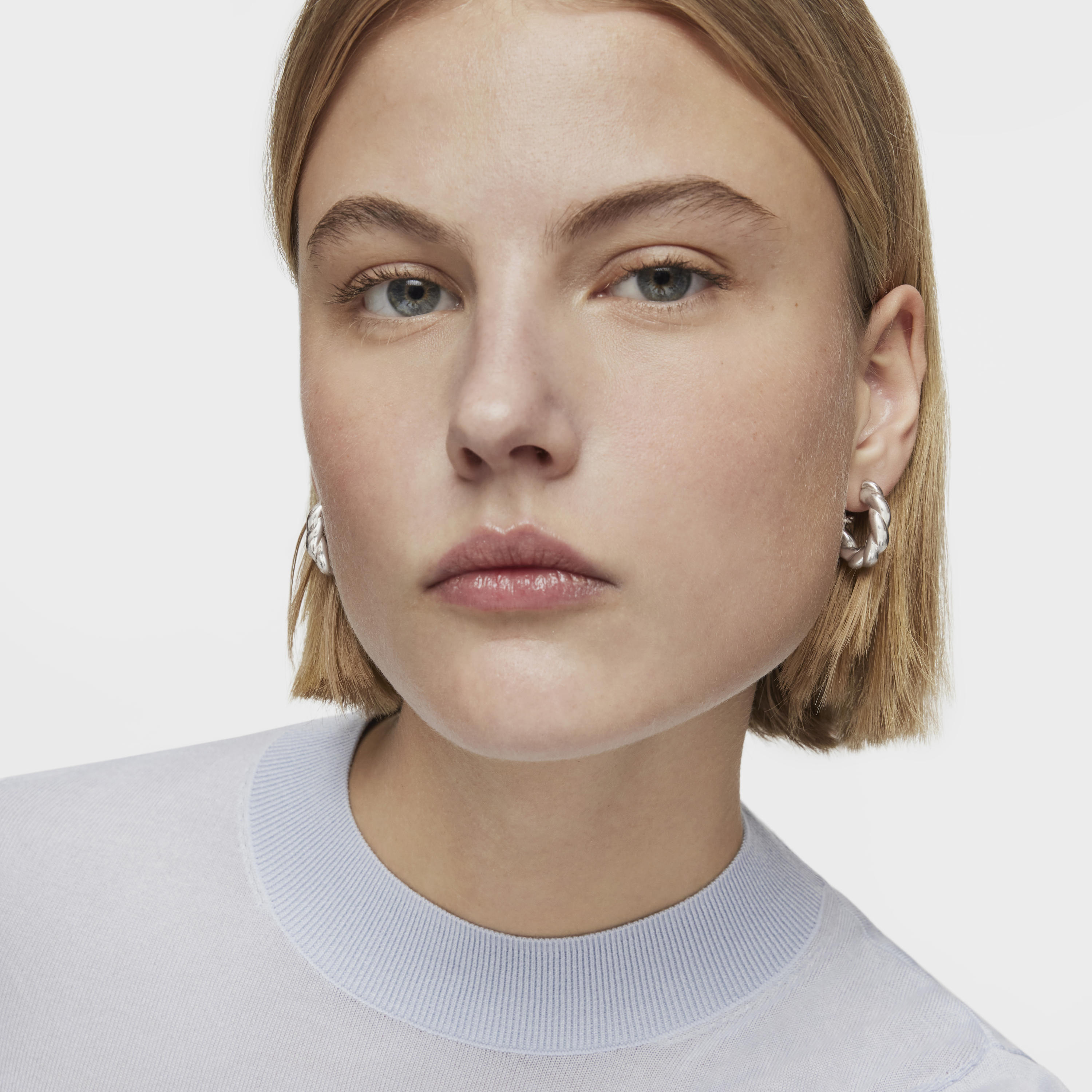 Silver Twisted Earrings