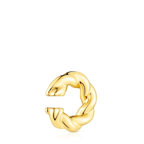 XL silver vermeil Twisted Earcuff