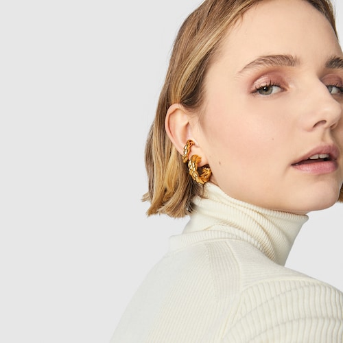 XL silver vermeil Twisted Earcuff