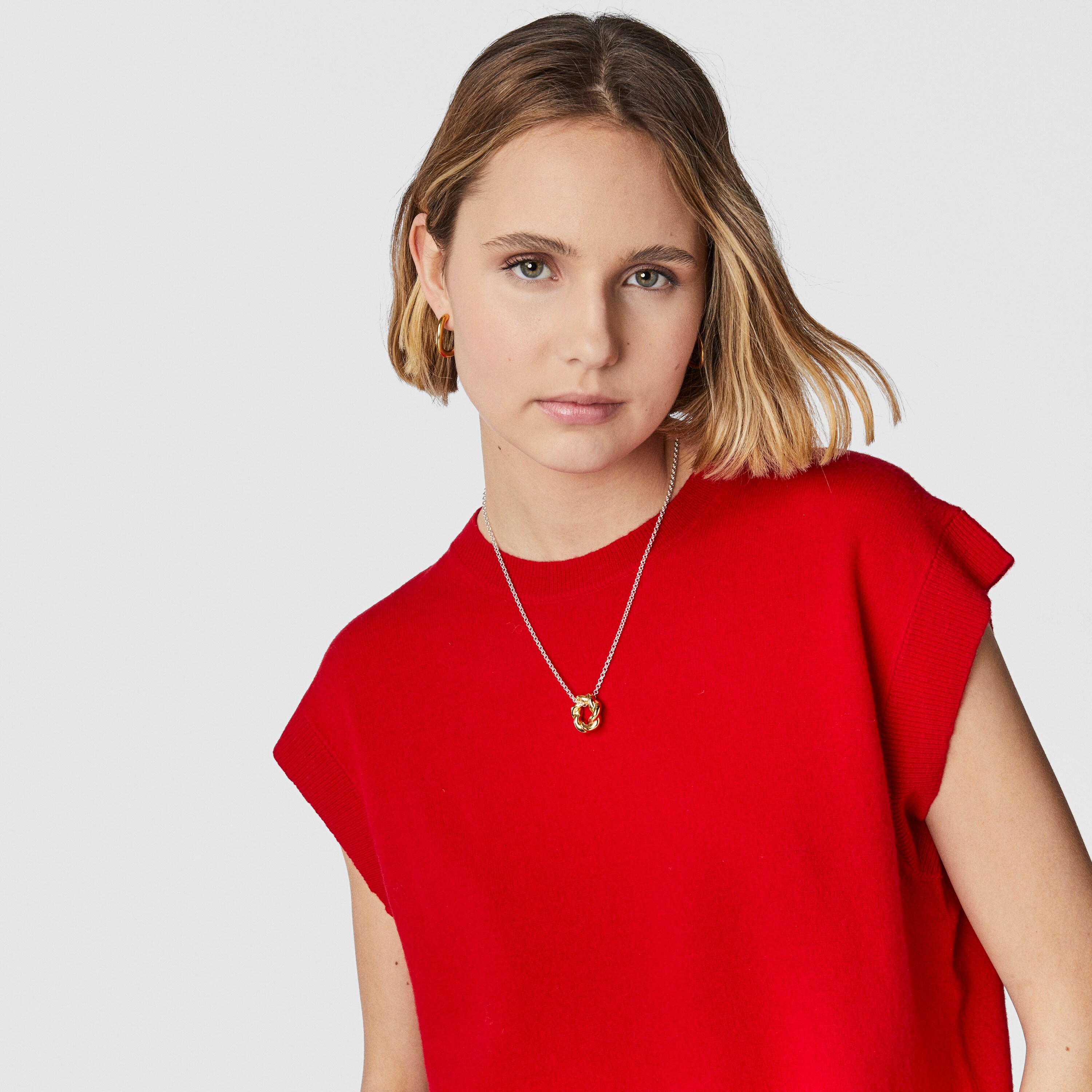 Silver vermeil Twisted donut Pendant