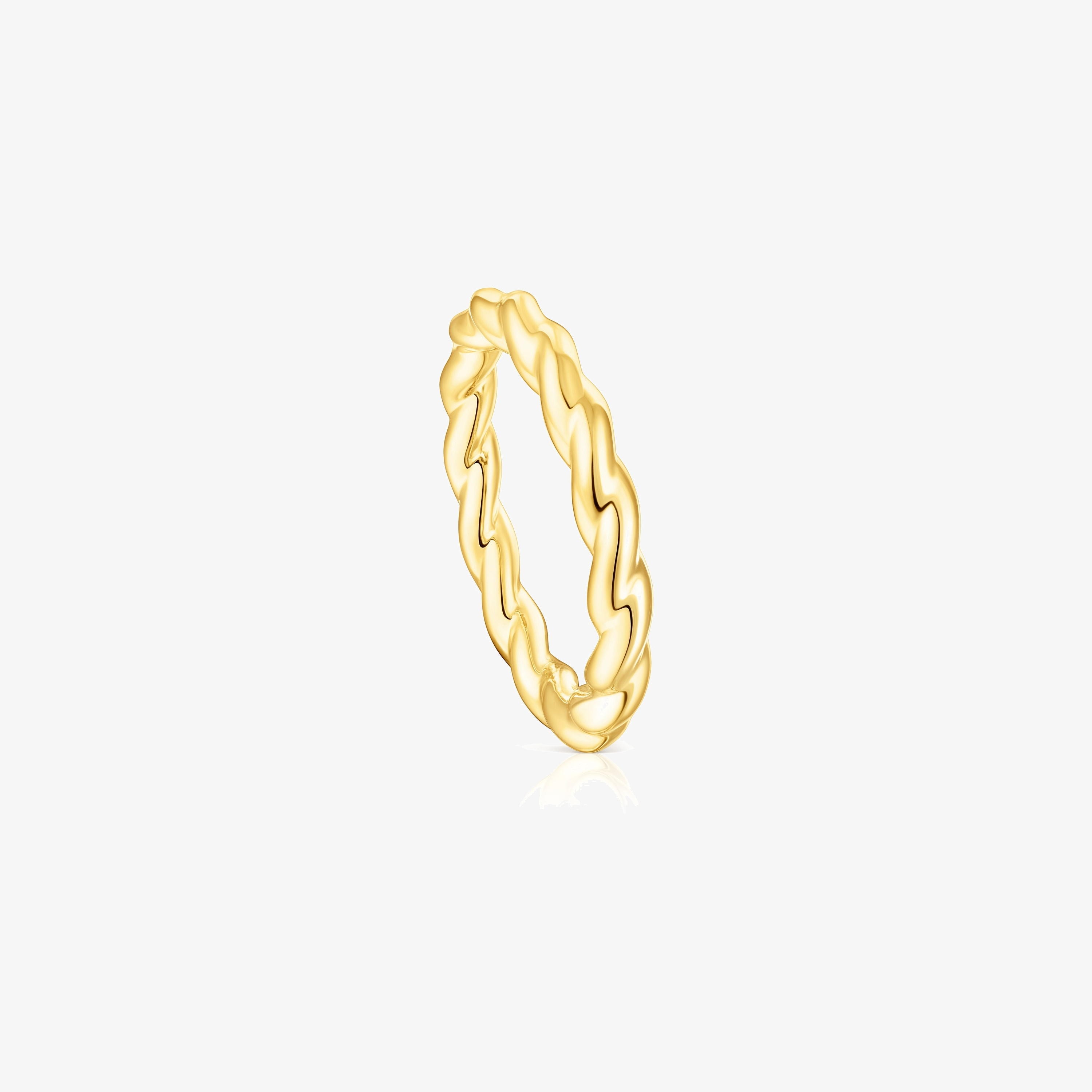 18K solid gold Twisted Ring