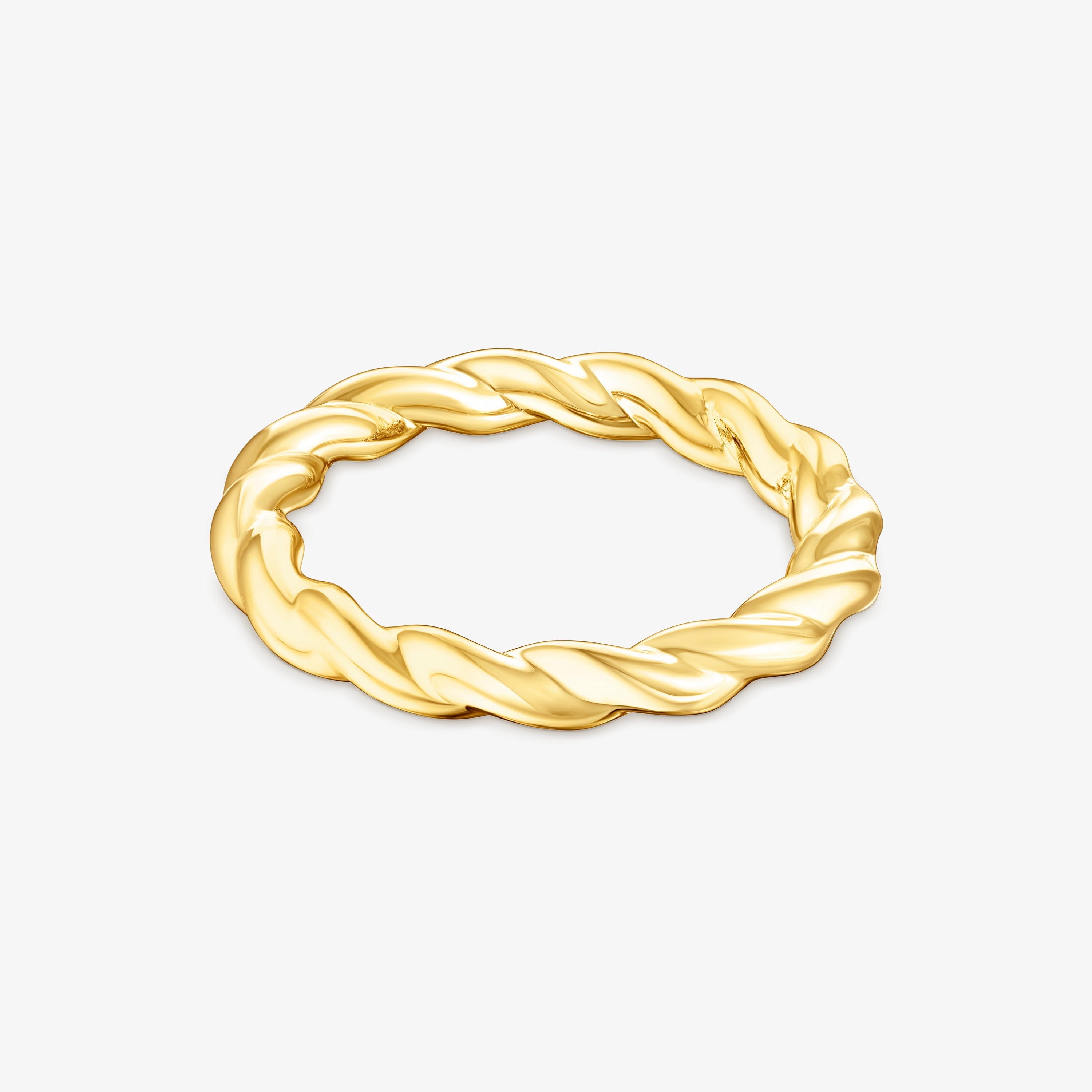 18K solid gold Twisted Ring