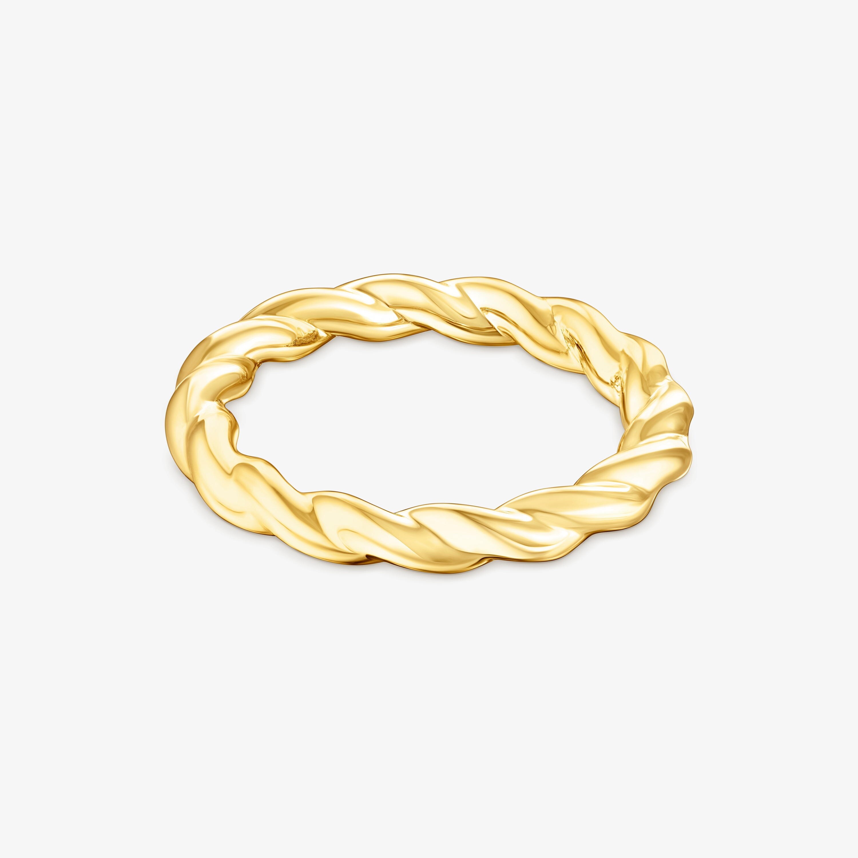 18K solid gold Twisted Ring