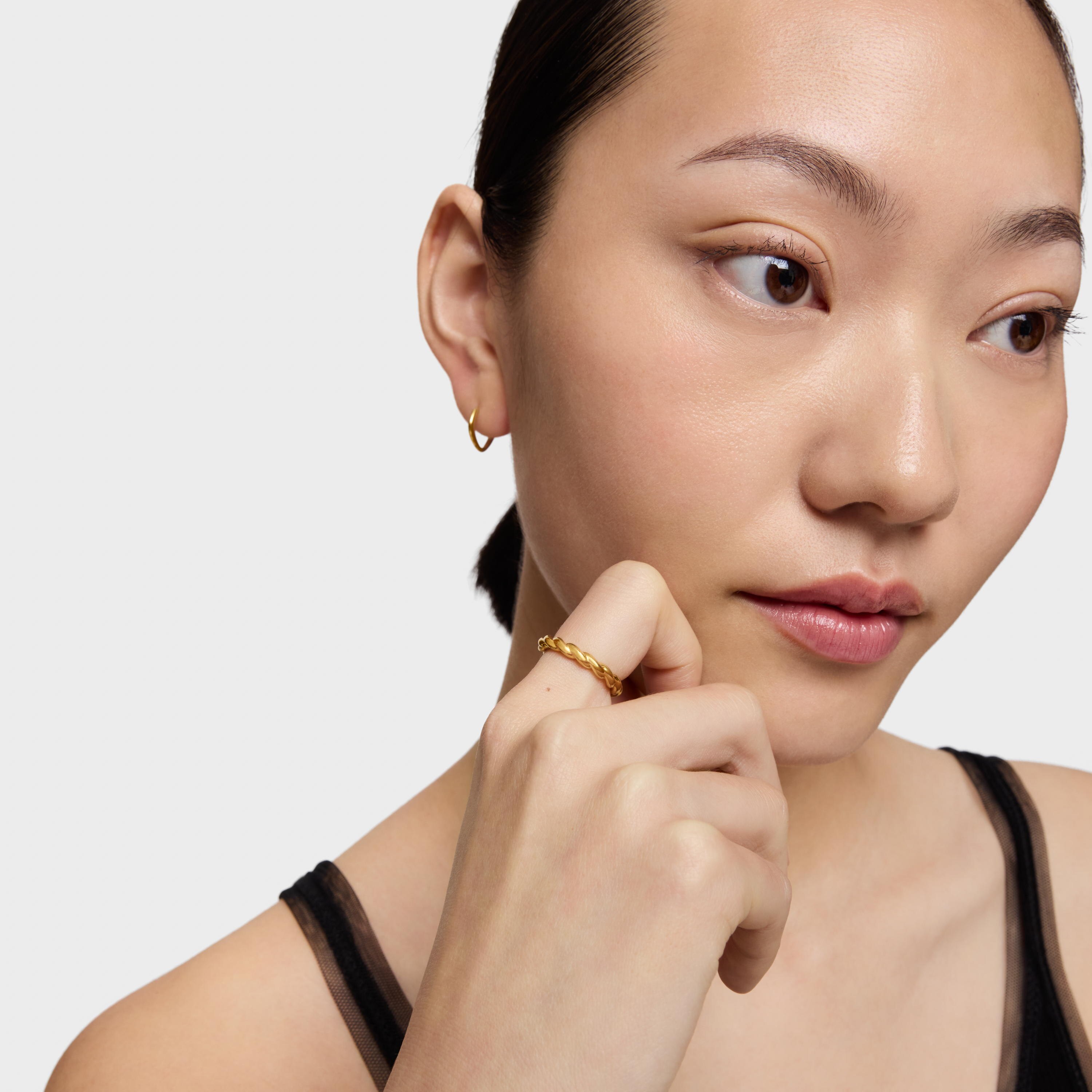 18K solid gold Twisted Ring