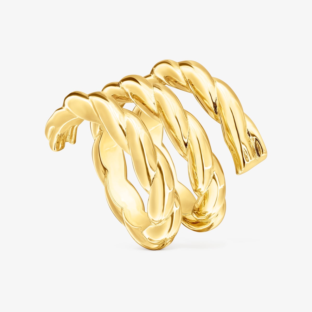 Tous - Anillo Triple Trenzado Twisted Talla 12