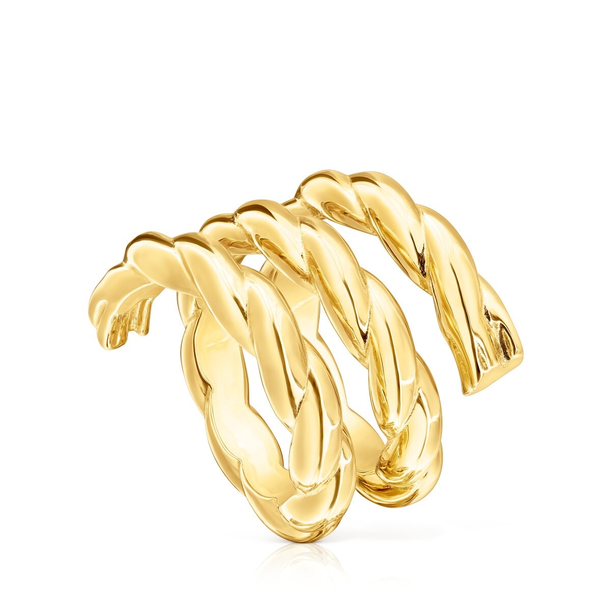 Tous - Anillo Triple Trenzado Twisted Talla 14