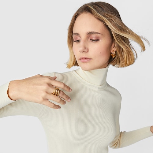 Trojitý pletený prsteň Twisted