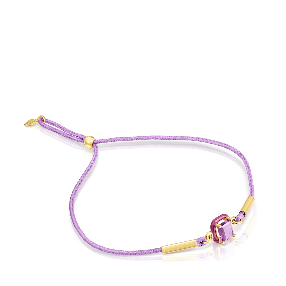 Cord TOUS Vibrant Colors Bracelet with amethyst and enamel