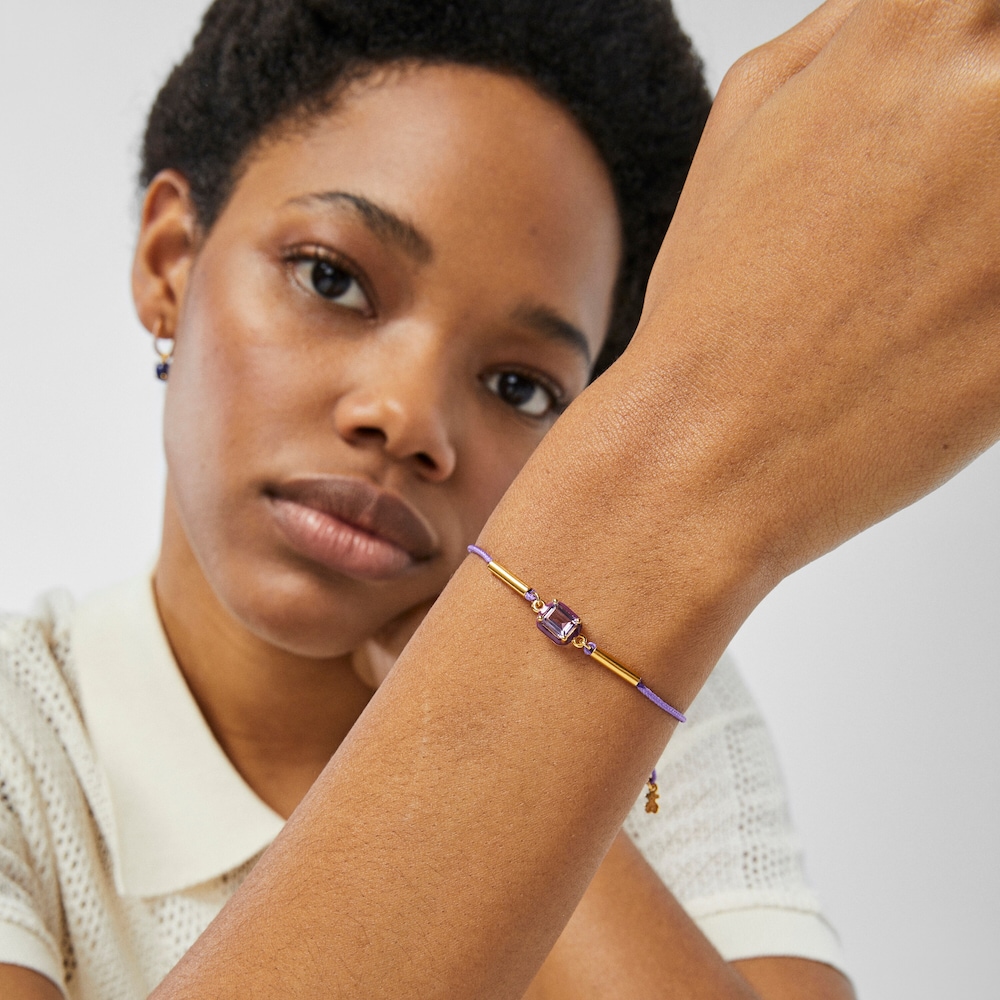 Cord TOUS Vibrant Colors Bracelet with amethyst and enamel