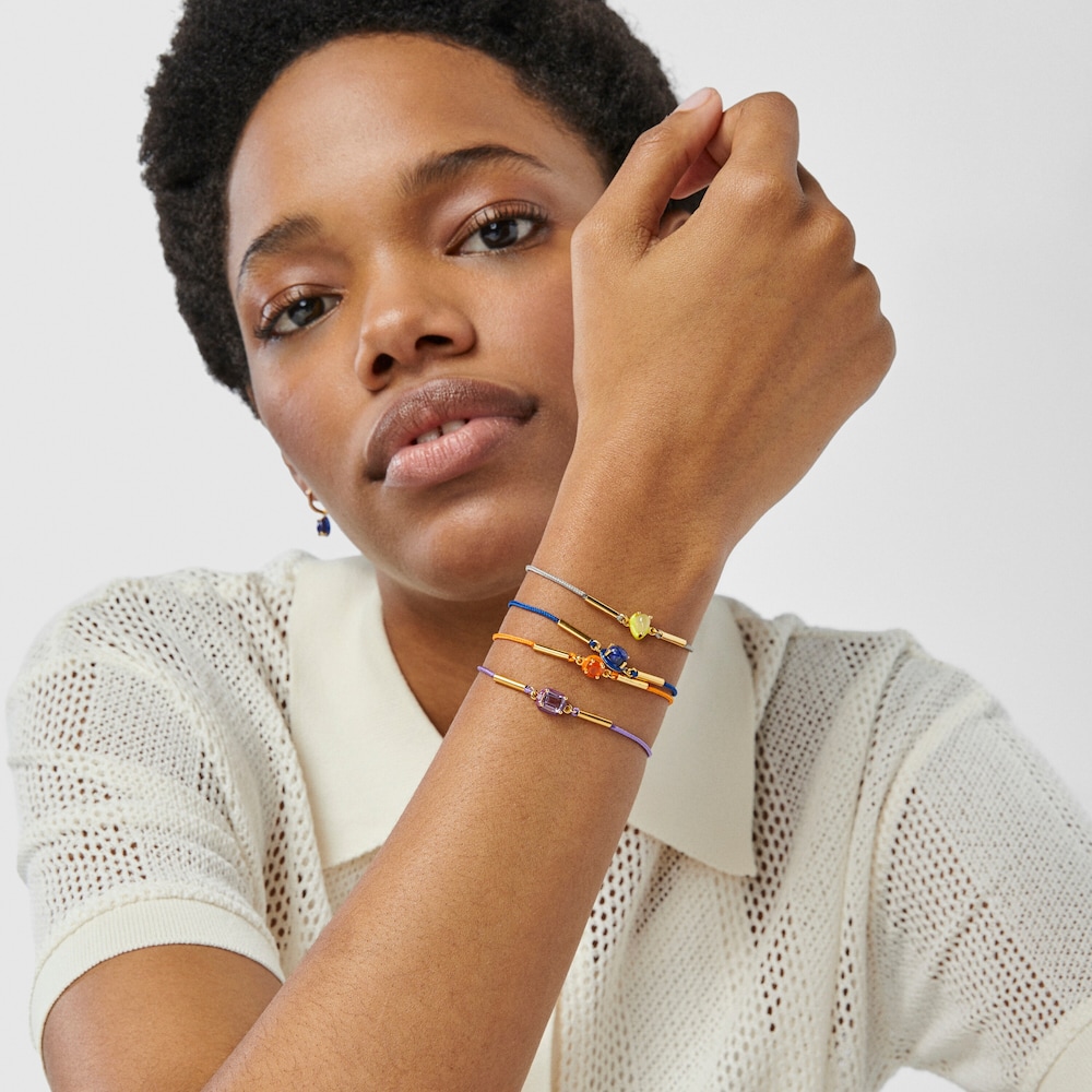 Cord TOUS Vibrant Colors Bracelet with amethyst and enamel