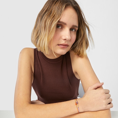 Cord TOUS Vibrant Colors Bracelet with carnelian and enamel