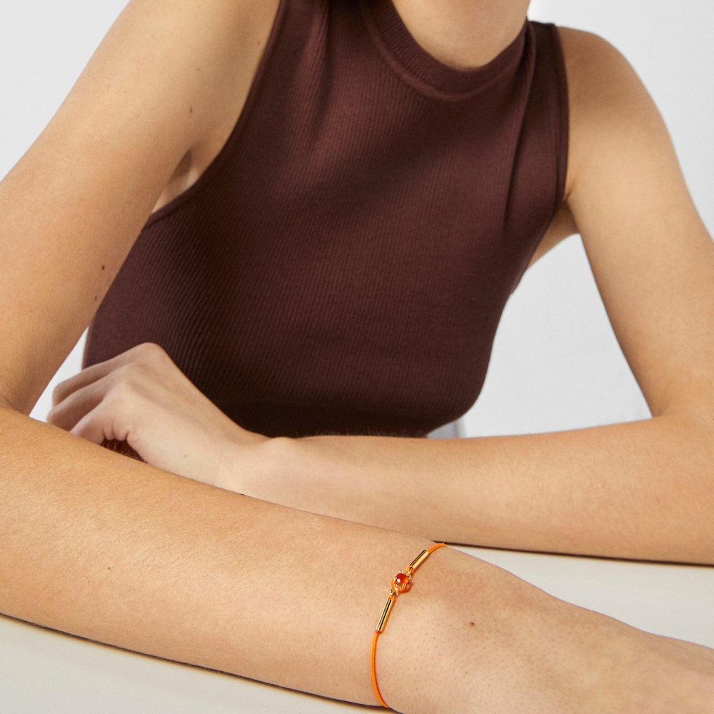 Cord TOUS Vibrant Colors Bracelet with carnelian and enamel