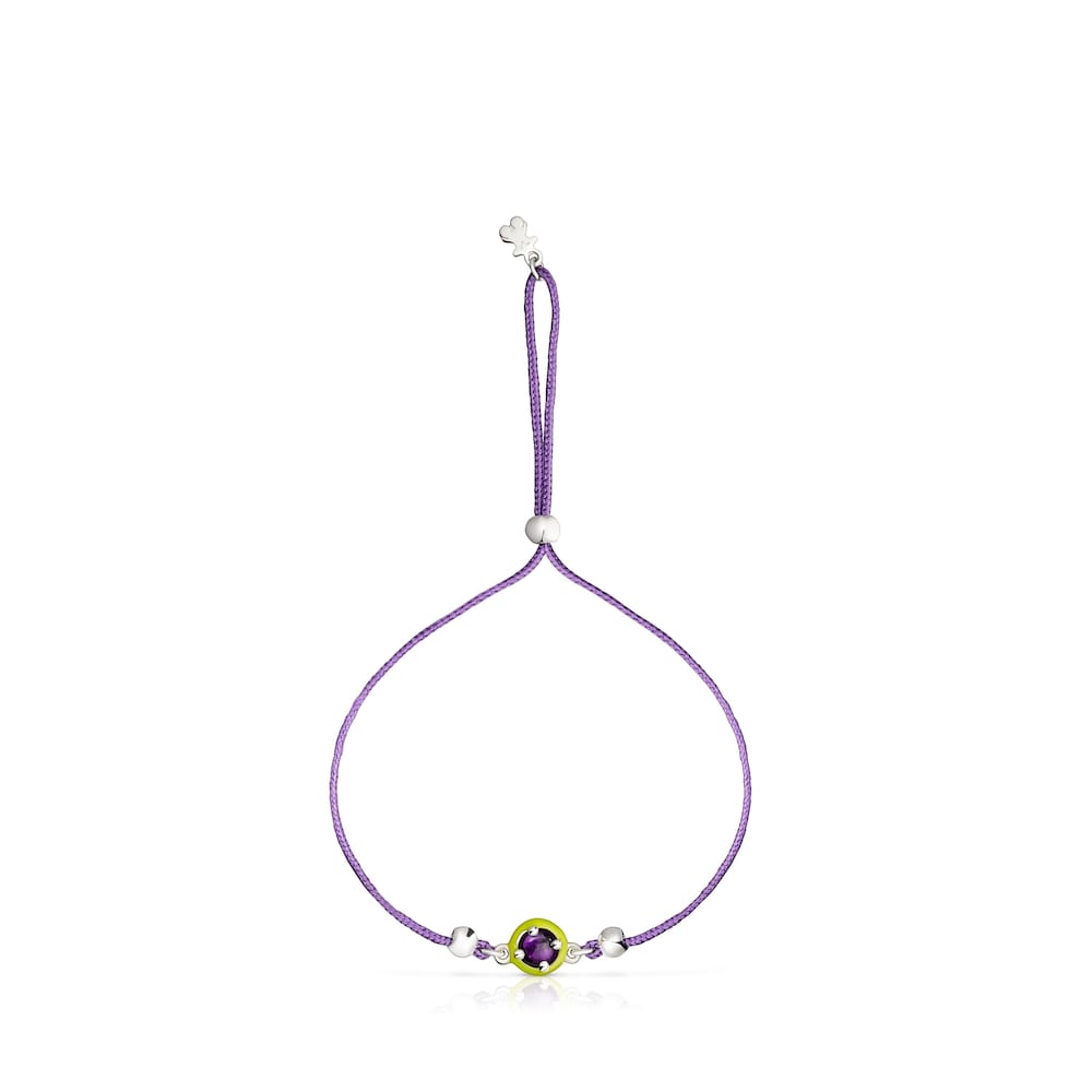 cord TOUS Vibrant Colors Bracelet with amethyst and enamel