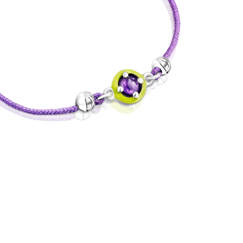 cord TOUS Vibrant Colors Bracelet with amethyst and enamel