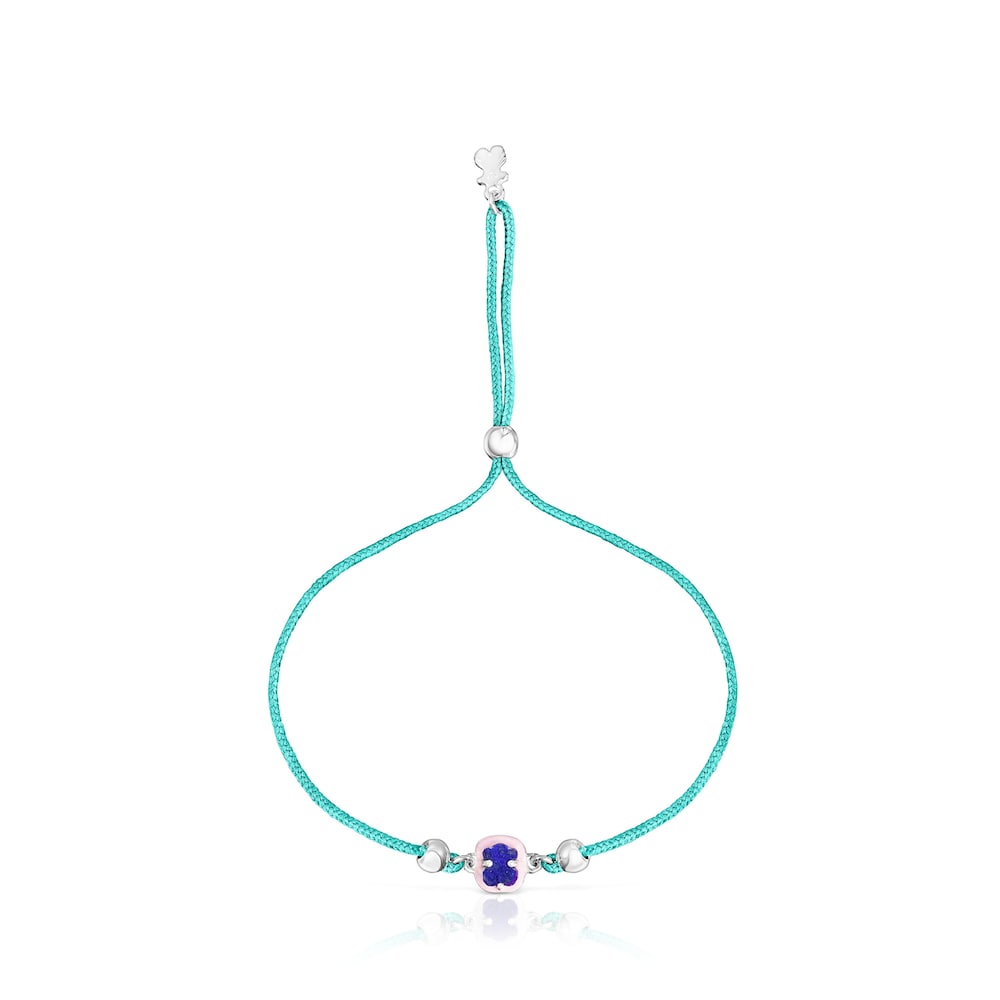 Turquoise cord TOUS Vibrant Colors Bracelet with lapis lazuli and enamel