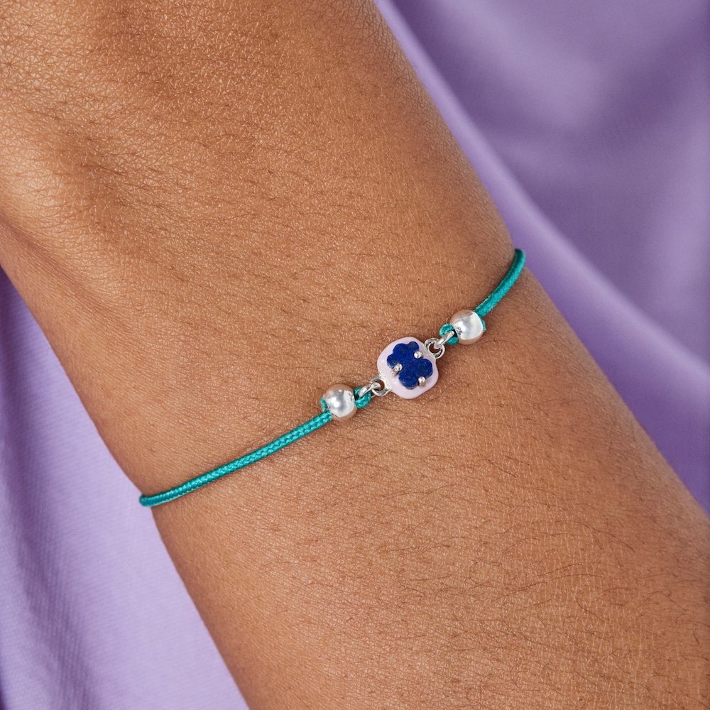 Turquoise cord TOUS Vibrant Colors Bracelet with lapis lazuli and enamel