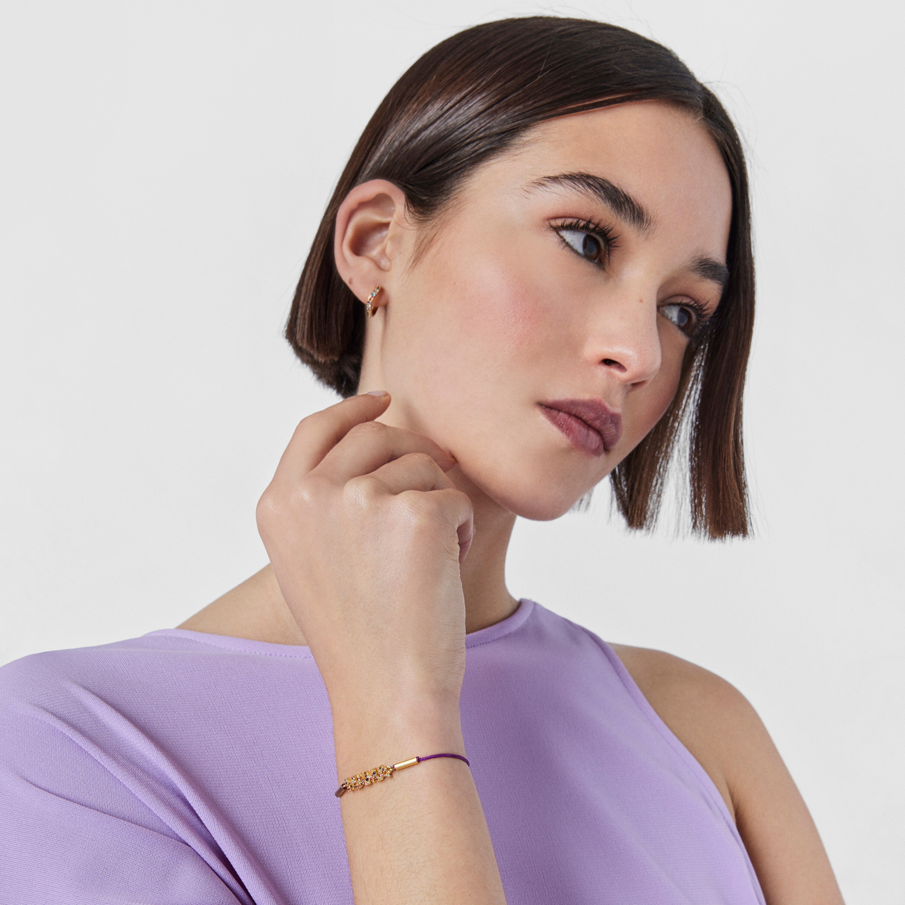 Cord TOUS Crossword Mama Mama bracelet with gemstones